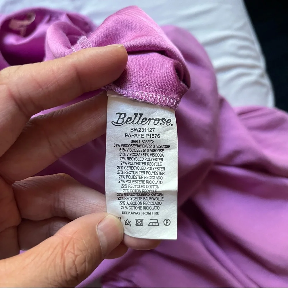 BELLEROSE lavender purple pink‎ viscose poly cotton blend sleeveless cutout wide
